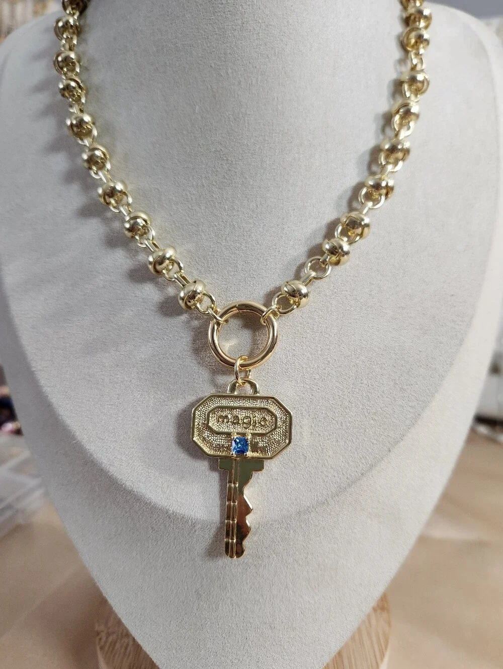 Key Charm Necklace